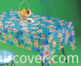 PVC Transparent Tablecloth, PVC Printed Material and Square Shape, Oilproof, Disposable, Waterproof Feature